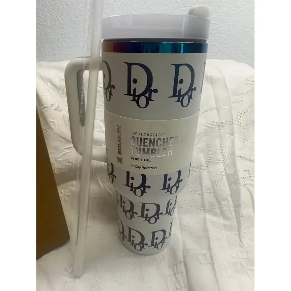 Stanley 40 oz Quencher H2.0  Dior Style Pattern New in box. B-356